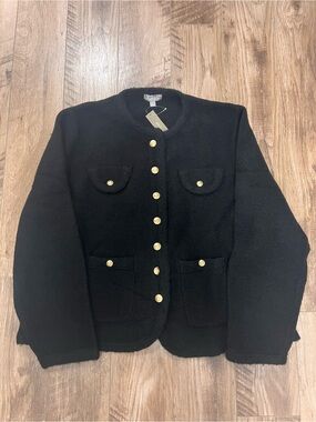 NWT J. Crew Knit Lady Cardigan Jacket with Gold Buttons